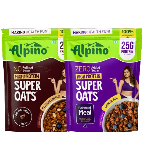 Alpino High Protein Super Rolled Oats Combo Coffee Chocolate