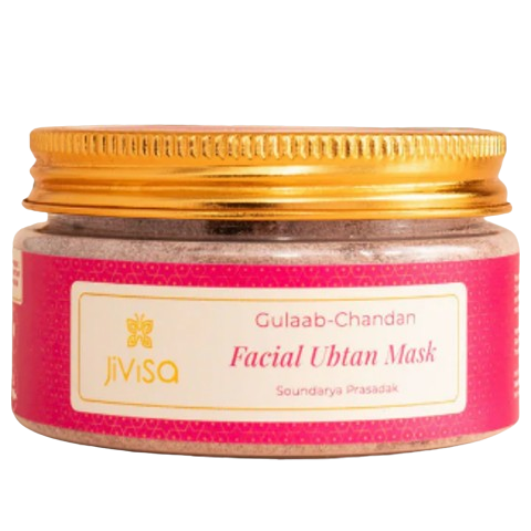 JiVisa Gulaab Chandan Ubtan for Detan & Tan Removal 50gm