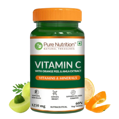 Pure Nutrition Vitamin C 1250mg With Amla & Orange Peel - 60 Tabs