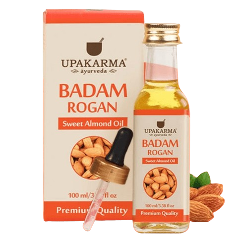 Upakarma Badam Rogan Sweet Almond Oil For Hair & Skin 100ml