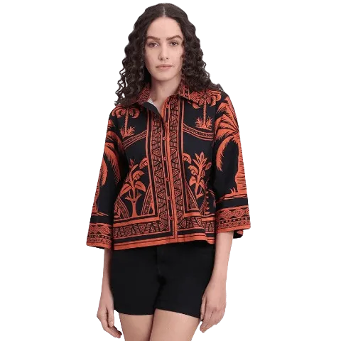 Vero Moda Black Printed Cotton Shirt