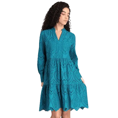 Vero Moda Deep BlueV Neck Mini Dress