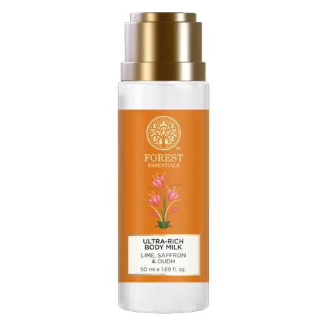 Forest Essentials Ultra Rich Body Milk Lime Saffron & Oudh 50ml