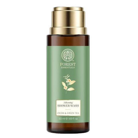 Forest Essentials Travel Size Silkening Shower Wash Oudh & Green Tea 50ml