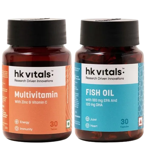 HK Vitals Multivitamin & Fish Oil 30 Caps Combo